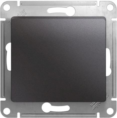 Переключатель встраиваемый перекрестный одноклавишный (графит) Systeme Electric Glossa GSL001371
