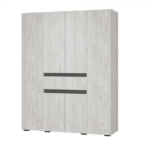 Шкаф БТС 4-х створчатый Мрия ШК-13, Бетон пайн светлый, Графит