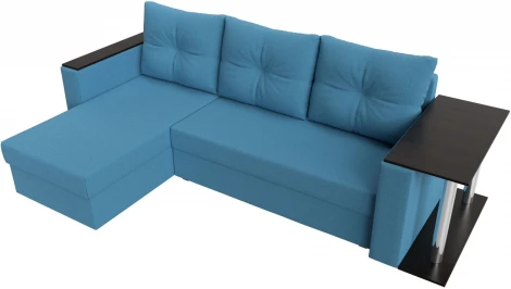 Диван угловой Атланта Лайт левый угол (Голубой/Рогожка) Лига Диванов арт.121165L