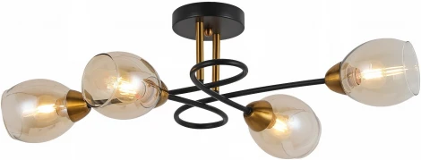 Потолочная люстра на штанге ILLUMICO IL8263-4COU-79 BK GD (220V)