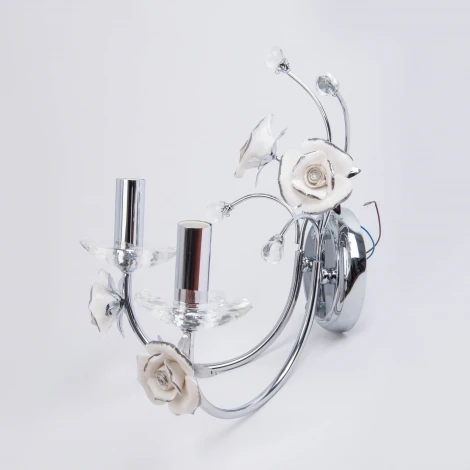 Бра Abrasax 2031/2(chrome) (220V, свеча, цветы, розы)