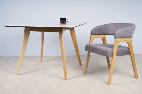 Стол R-Home Лунд квадратный 960*960 Мрамор Бьянко