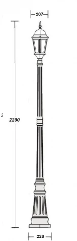Наземный фонарь Oasis Light ASTORIA 2 91409L Gw (220V, IP44)