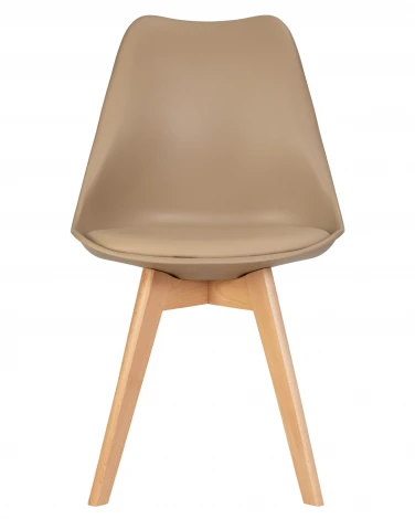 Набор 4 шт стул обеденный DOBRIN JERRY SOFT (ножки светлый бук, цвет сиденья бежевый (GR-03))