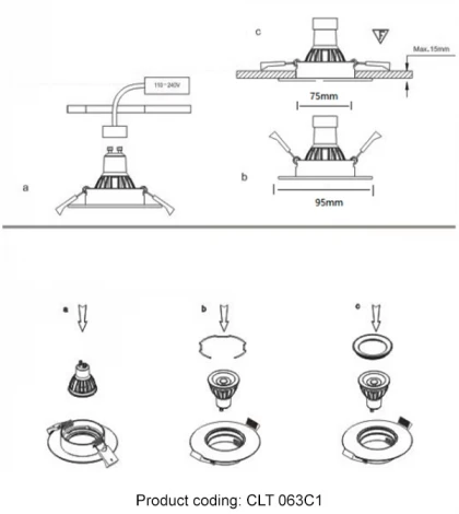 Светильник встраиваемый Crystal Lux CLT 063 063C1 WH (220V, круглые)