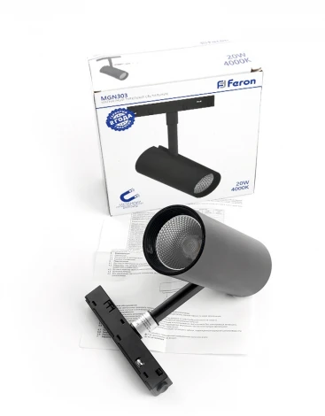 Трековый светодиодный светильник Feron MGN303 41948 низковольтный 20W 48V
