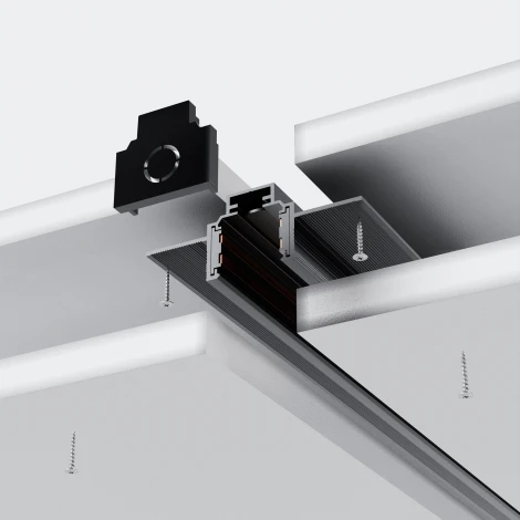 Шинопровод под гипсокартон встраиваемый магнитный черный 2м Maytoni Busbar trunkings Exility TRXM034-422B (48V)