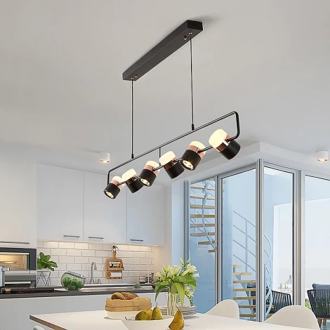 Подвесной светильник Wi-Fi Lightera Rudolf LE114L-6B SMART (LED, 220V, управление смартфоном, голосовое управление, умный дом - Алиса, Tuya Smart, Маруся, Smart Life, Экосистема Сбер, на проводе)