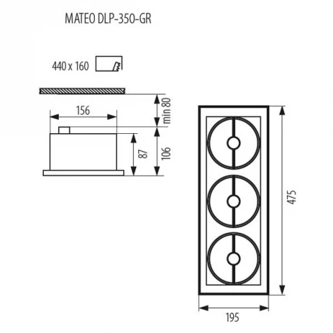 Встраиваемый светильник Mateo Dlp 4962 (220V)