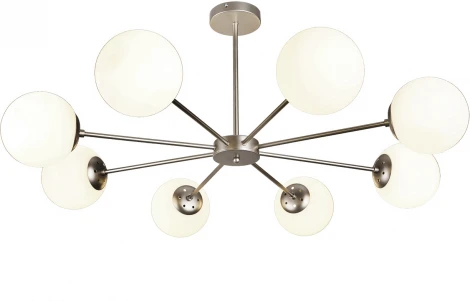 Потолочная люстра на штанге Escada Ethereal 2110/8P Nickel E14*40W Satin nickel