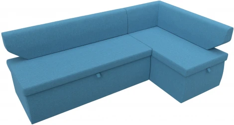 Диван кухонный угловой Омура правый угол (Голубой/Рогожка) Лига Диванов арт.125899