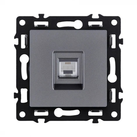 Розетка телефонная RJ11 серый Kollinger Asthetik AS-019GY