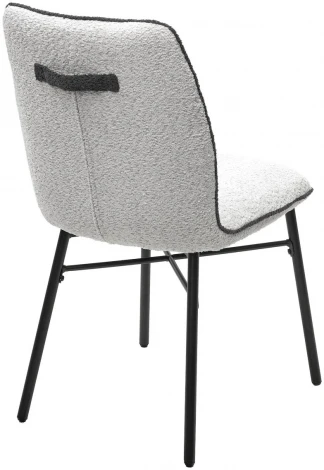 Стул COMO UF998-14 светло-серый, букле / UF998-16 темно-серый / черный каркас / Товарный знак DISAUR