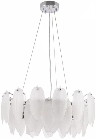 Подвесная люстра Arte Milano AM-4653 4653.D550.H240.E14.6 Ni (220V, на тросе, перо)
