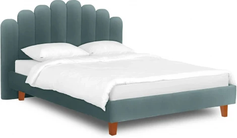 Кровать Queen II Sharlotta L 1600 ОГОГО (арт.577097), (Ткань/Бирюзовый)