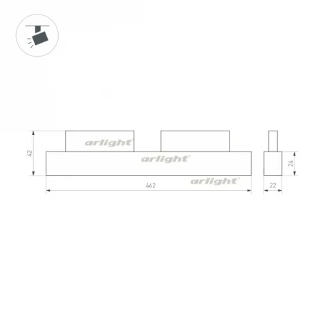 Трековый светильник магнитный Arlight 033612 (LED, 48V)