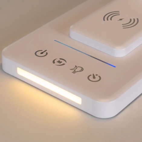 Офисная настольная лампа с беспроводным ЗУ складываемая Arte Lamp William A5122LT-1WH (LED, сенсорный выключатель)