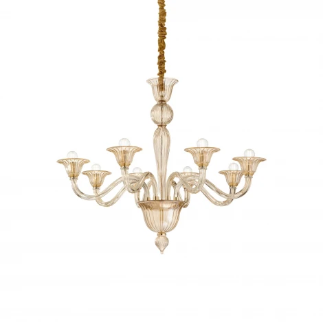 Подвесная люстра Ideal Lux Brigitta SP8 AMBRA