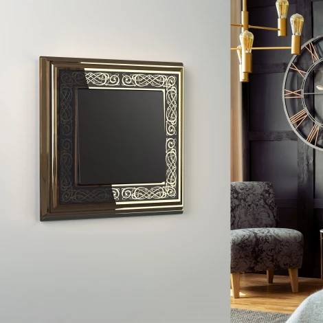 Выключатель одноклавишный (черный матовый) Werkel W1110008 (a051608)