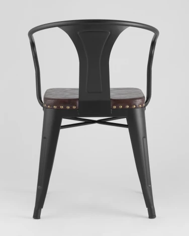 Стул Stool Group TOLIX ARMS SOFT с подлокотниками черный матовый УТ000001288