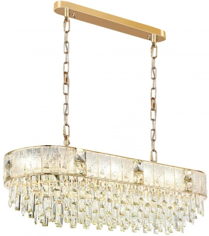 Подвесная люстра Odeon Light Fiesta 5070/14 золото/прозрачный/матовый/металл/хрусталь/стекло E14 14*40W (220V, на цепи)