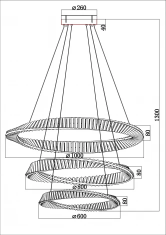 Подвесной светильник ярусный Divinare Millie 1136/17 SP-140 (LED, 220V, на тросе)