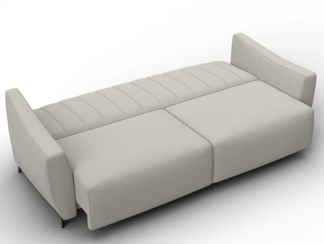 Диван-книжка Лига-095 НПБ (ДВП,ДСП,ЛДСП,Брус,Фанера,ЛДВП/Металл/Рогожка/Бежевый) Лига Диванов 132562