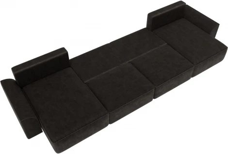 Диван п-образный Лига-048 НПБ лонг Лига Диванов (Велюр) арт.128348