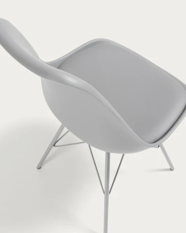 Обеденный стул La Forma (ex Julia Grup) Ralf (Серый/ Сталь,Полипропилен,Пена,Пластик)