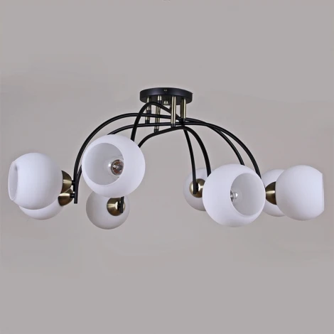 Потолочная люстра на штанге ILLUMICO IL0250-8CSQ-79 BK AB (220V)