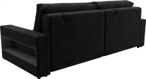 Диван прямой с полками Лига-053 НПБ Лига Диванов (Велюр) арт.128894