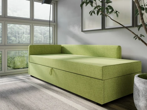 Диван-кровать Arsko Велес Угол левый рогожка зеленая