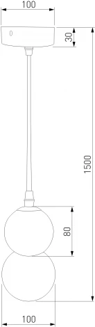 Подвесной светильник Eurosvet Polar 50250/1 LED серый (220V, на проводе, шарики)