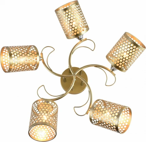 Потолочная люстра на штанге Reluce 01322-0.3-05 MATT GOLD+CR (220V)