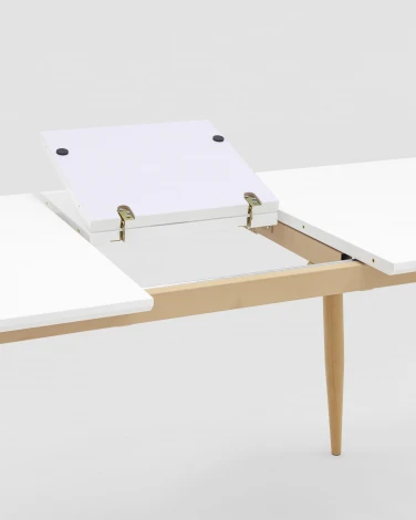 Стол обеденный Stool Group Стокгольм раскладной 120-160*80 белый УТ000003491