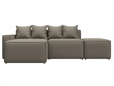 Диван угловой модульный Лига-063 угол левый (ДСП/Пластик/Экокожа/Бежевый) Лига Диванов 129788L