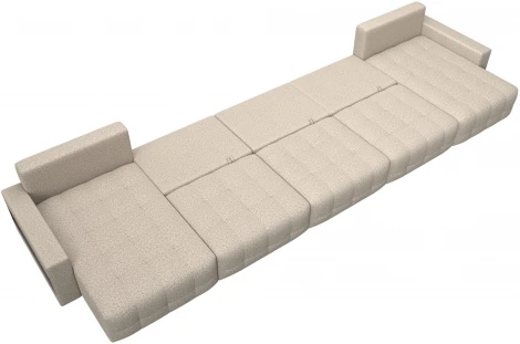 Диван п-образный с полками Лига-053 НПБ МегаЛонг Лига Диванов (Велюр) арт.129019