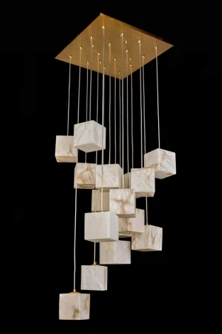 Подвесная люстра каскадная Fluorite Solidez FL1109-16P (220V, на проводе)