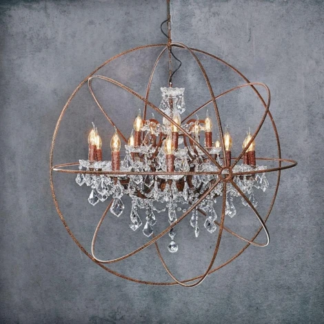 Подвесная люстра Loft It Foucaults Orb Crystal LOFT1897/15 подсвечник