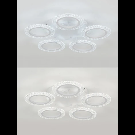 Потолочная люстра Natali Kovaltseva Simply LED LAMPS 81122/5C с пультом ДУ 80W, белый, LED
