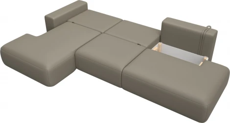 Диван угловой Лига-036 НПБ Модерн Лонг левый угол Лига Диванов (Экокожа) арт.127749L