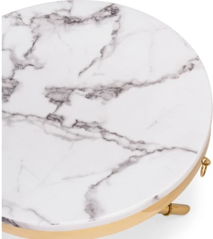 Журнальный столик Woodville Monika 50х55 marble / gold 15553