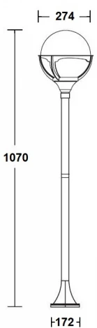 Наземный фонарь Oasis Light GENOVA 88106 SB1 Bl (220V, шар, IP44)