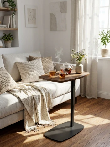 Стол придиванный Дей дуб американский/черный Mebelik 008960