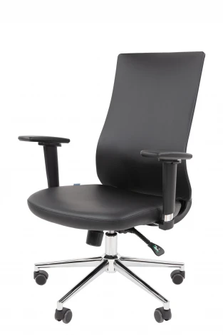 Офисное кресло Chairman 500LUX Россия экокожа черный БП 7210650