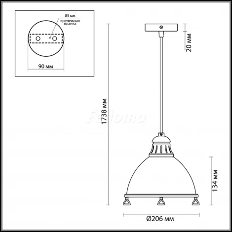 Подвесной светильник Odeon Light Breta 3807/1L