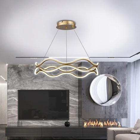 Подвесной светильник светодиодный с голосовым управлением пультом и управлением со смартфона регулировкой цветовой температуры и яркости ночным режимом и таймером LED LAMPS 81286