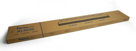 Светильник светодиодный линейный Feron ONE AL4030 48539 54W 6500K, черный (220V, на тросе)