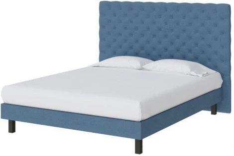 PROxSON Кровать Paris Boxspring Standart (Ткань: Рогожка Тетра Голубой) 120x200