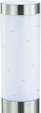 Столб уличный Horoz Defne, 1 плафон, никель с белым